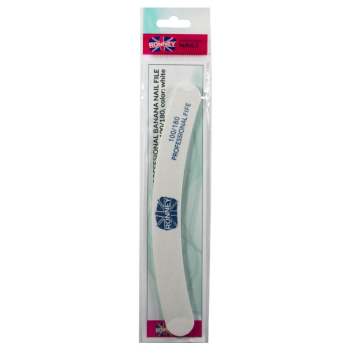 RONNEY - Pilnik do paznokci biały NAILFILE BANANA (100/180) 1 szt. RN 256    !